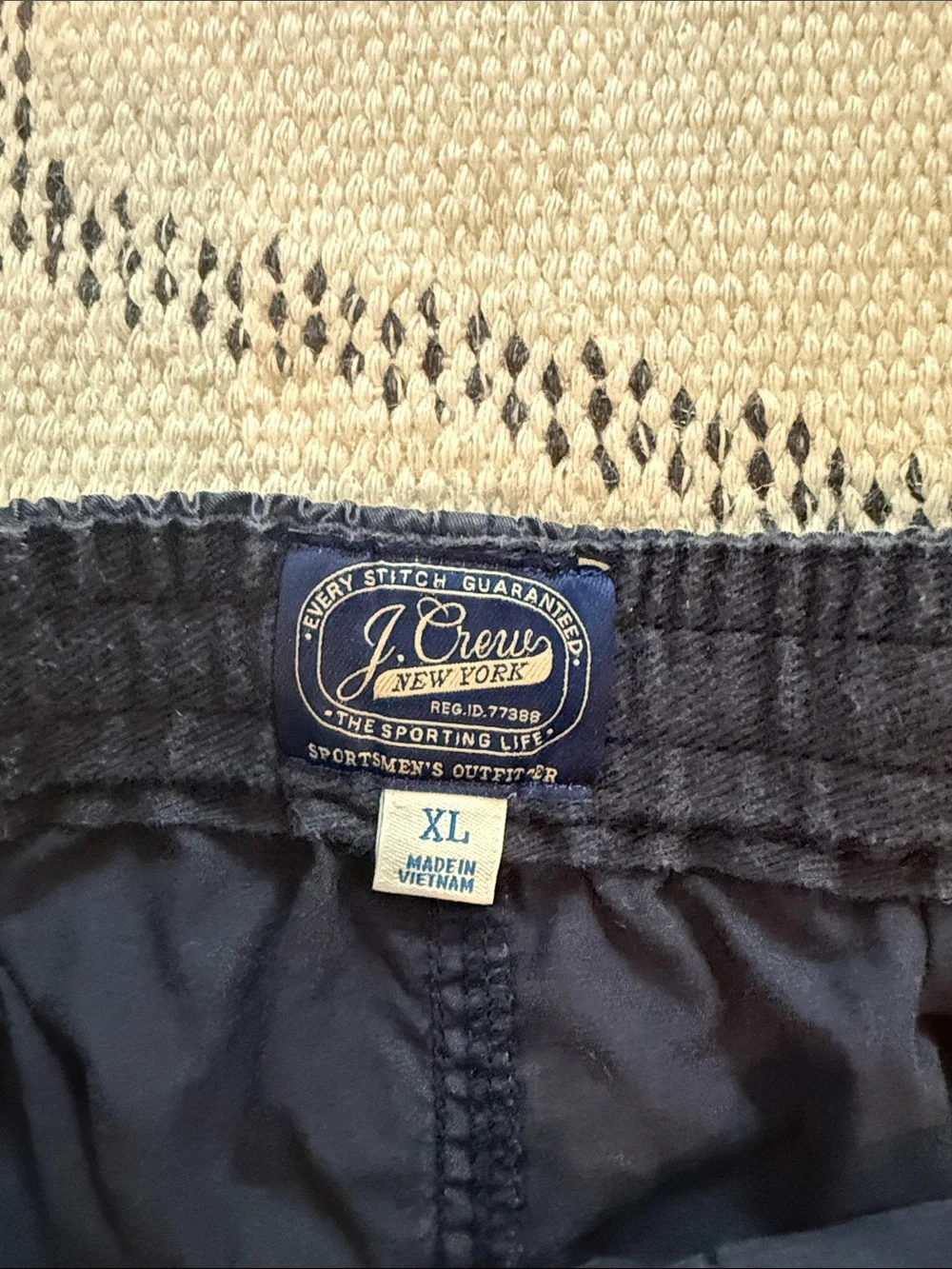 J. Crew Navy Athletic Shorts with White Drawstring